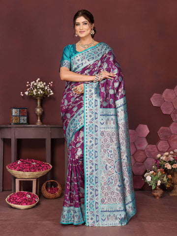 Varanga Women Banarasi Saree With Blouse Piece